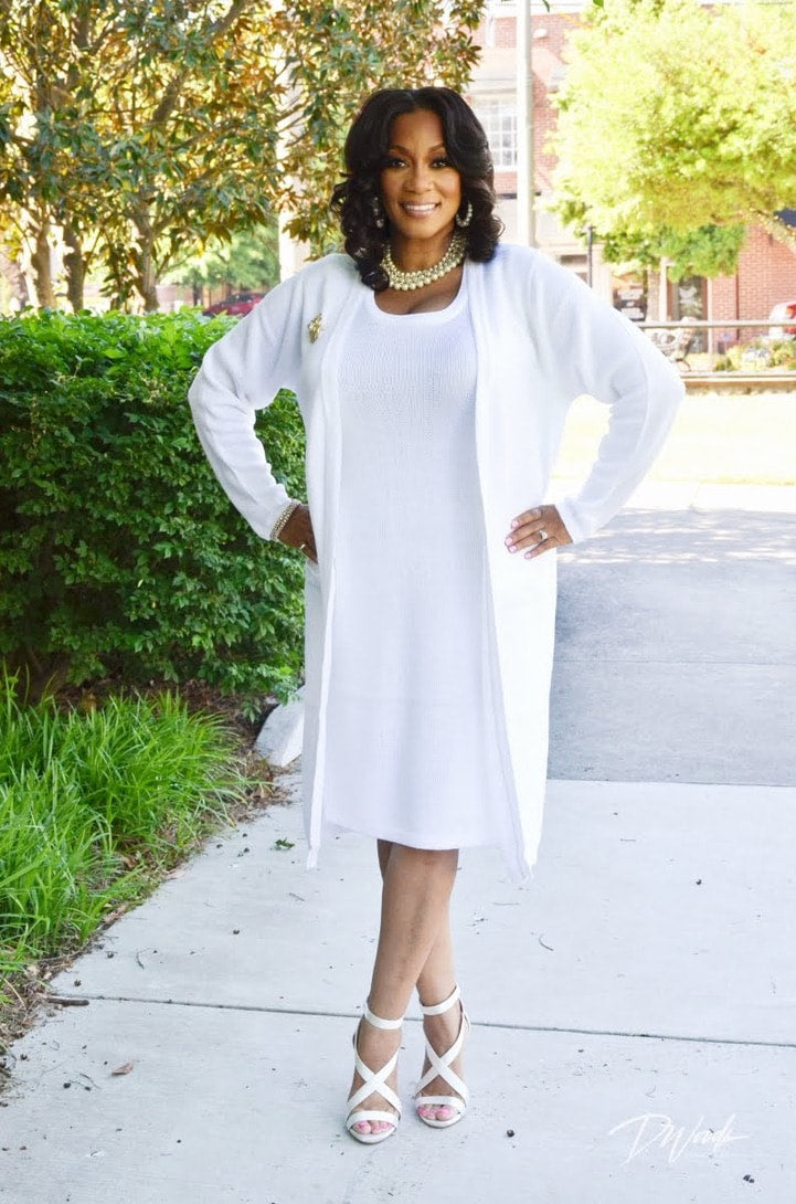 white pencil dress